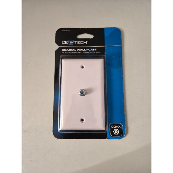 NEW Commercial Electric Coaxial Wall Plate 191 100 White COAX F TYPE 2.4GHz - Picture 1 of 2